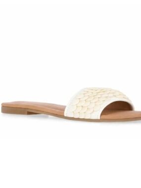 NWT Time and Tru Women's Shell Slide Sandals - Sizes 7 8 9 10 11 - Summer Beach